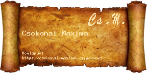 Csokonai Maxima névjegykártya